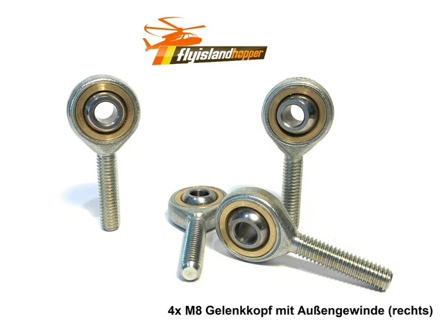 Gelenkkopf, Kugelkopf, M8 Außengewinde links, wartungsfrei | Keep Racing Gelenkkopf, Kugelkopf, M8 Außengewinde links, wartungsfrei | Keep Racing