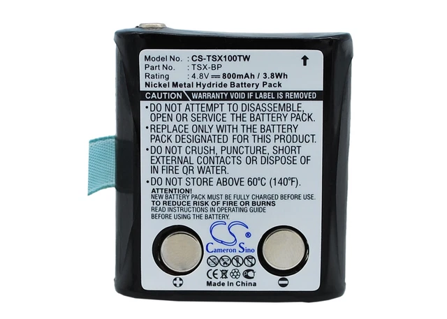 Two-Way Radio Battery for Doro TSX-BP TriSquare WT86 TSX100 TSX300 800mAh Ni-MH