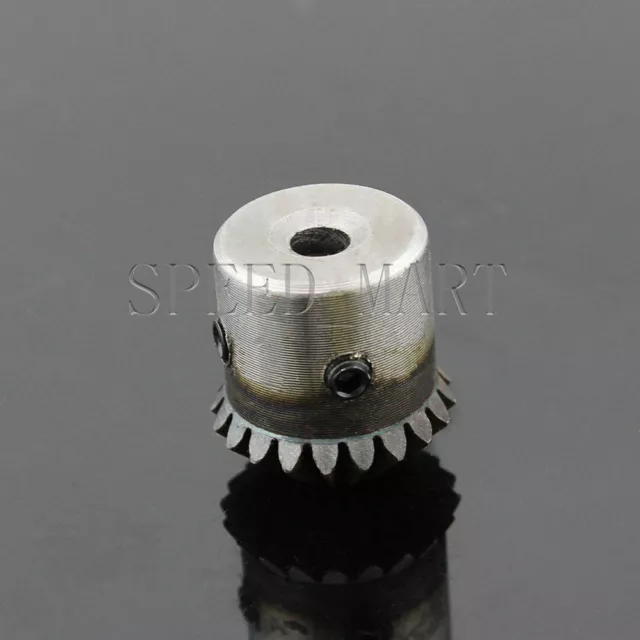 1 Modulus 20T Metal Umbrella Tooth Bevel Gear Helical Motor Drives Gear 6mm Bore