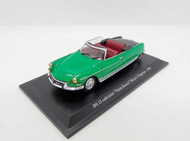 Gc2873 Norev / Citroen Ds 21 Cabriolet Palm Beach H. Chapron 1966 Vert/Noir 1/43