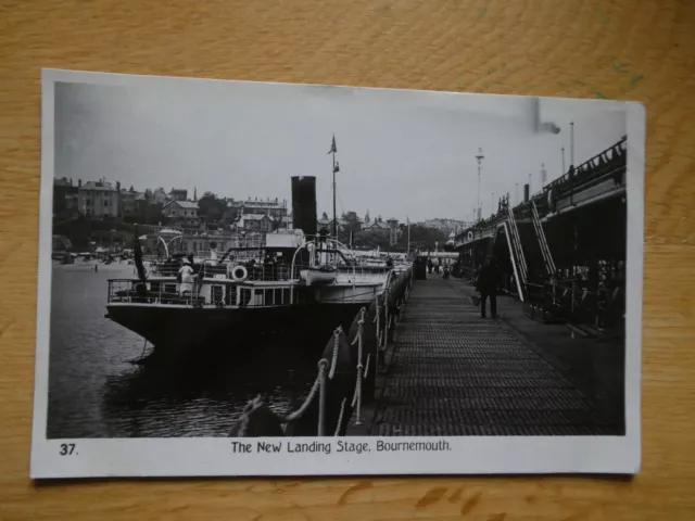 1909 RPPC Paddle Steamer Stirling Castle by Landing Stage Bournemouth, Dorset