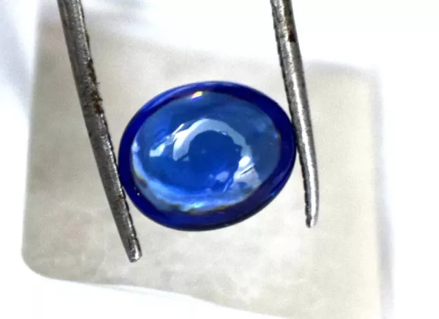 4.50Ct Natural Cabochon Blue Sapphire Oval Cut Certified Gemstone Big Sale On