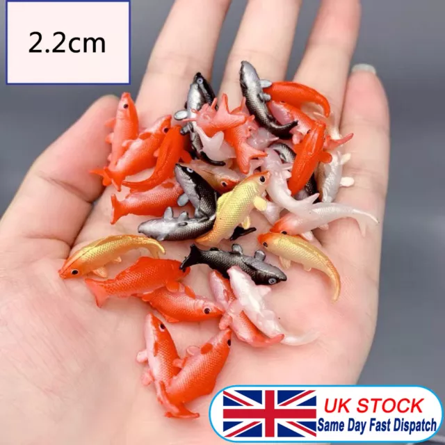 5Pcs 1:12 Scale Dollhouse Miniature Fish Plastic Model Fish Dolls House Decor UK