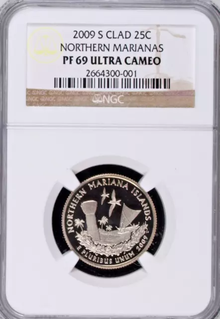 2009 S Clad 25c Northern Marianas NGC PF69 Ultra Cameo