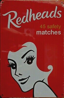 REDHEADS Metal Tin Sign Vintage Retro Shed Garage Bar Man Cave Wall Plaque