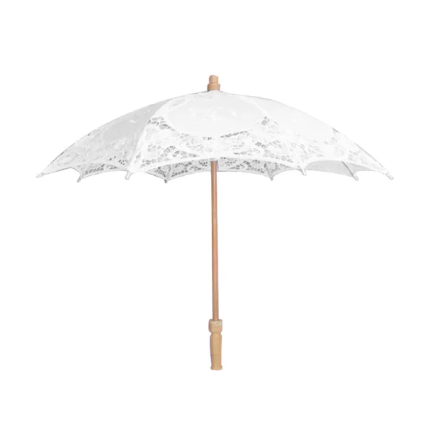 Ombrello sposa pizzo manico in legno bianco ombrello bellissimi oggetti di scena fotografici