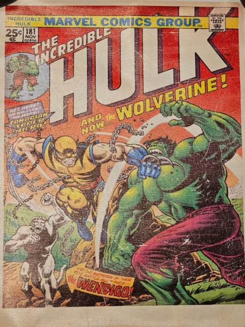 New Marvel Comics The Incredible Hulk #181 1974 Front Cover Canvas Art Print