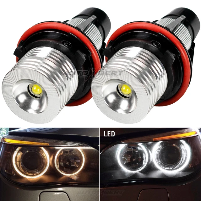 2x luci di posizione LED anelli occhi angel per BMW E87 E39 E53 E60 E61 E63 E64 E65 E66 ◮