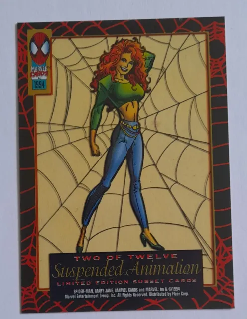 Fleer Marvel The Amazing Spider-Man 1994. Suspended Animation Mary Jane 2 Of 12