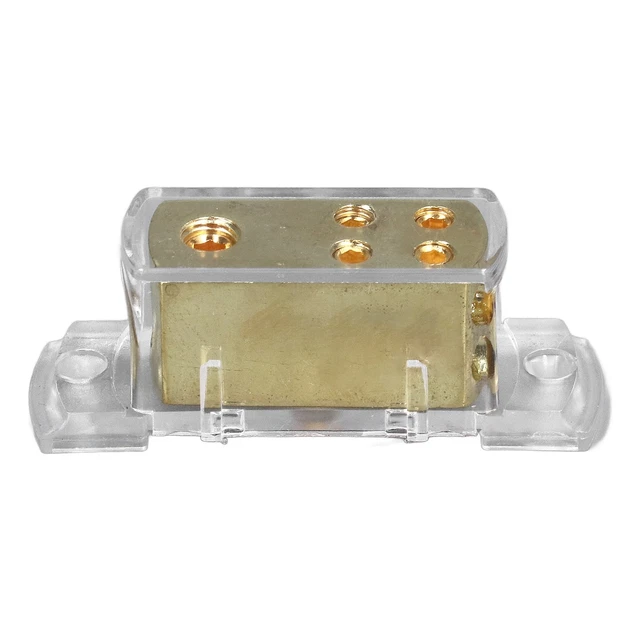BOROCO Bloc Distribution Alimentation Voiture 3 Voies 0 Gauge In 4 Gauge Out - Répartiteur Audio Universel