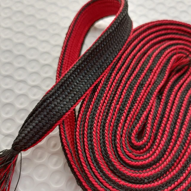 New Black &Red Silk Sageo Special for Japanese Tachi Katana Wakizashi Tanto