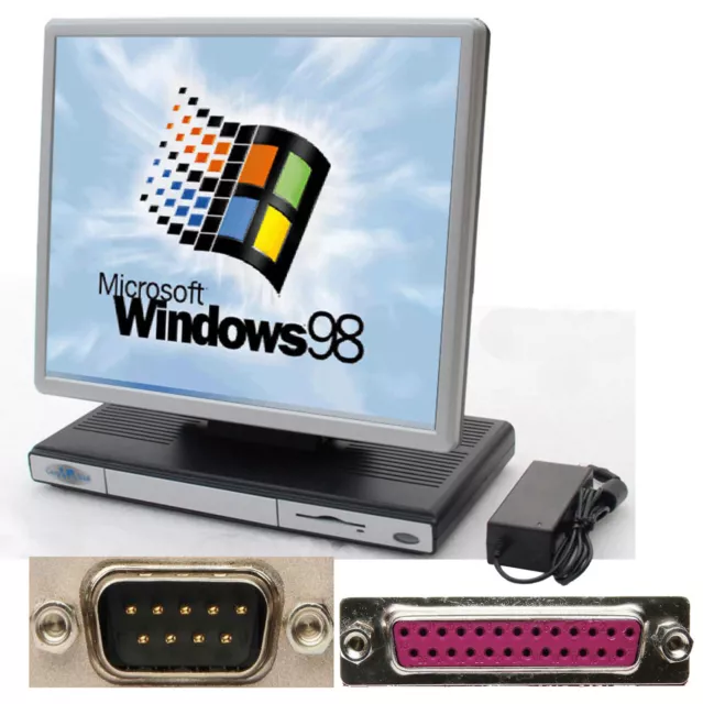 Vollwertiger Safe Mini-Pc Computer Thinclient Windows 98 With 43 CM 17 " TFT