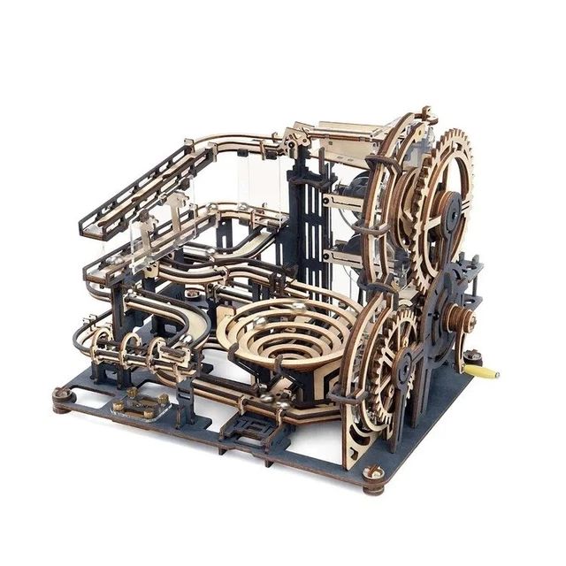 Marble Run 3D Wooden Puzzle For Adults ROKR Mechanical DIY Wooden Puzzle Lot New