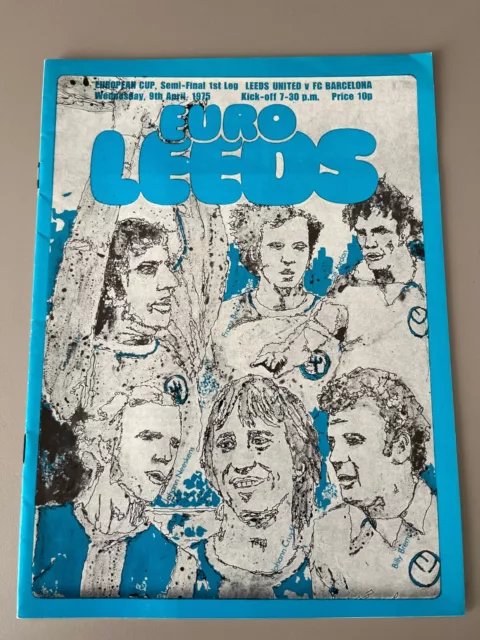 1974-75 Leeds United vs Barcelona - European Cup Semi Final - With Token