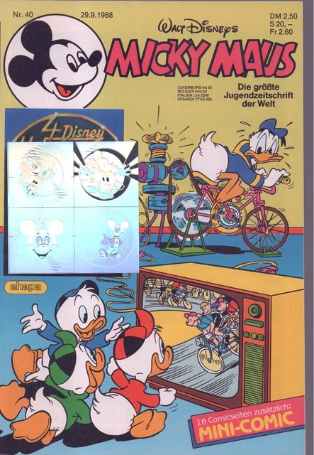 Micky Maus Heft Nr.40/1988, mit Beilage und Mini-Comic