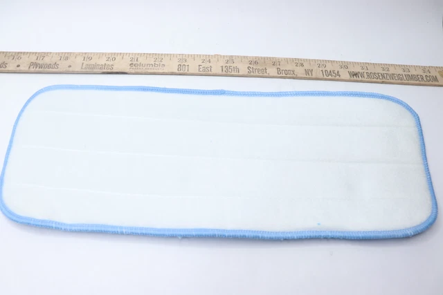 Mop Pad Micro Fiber Blue/White 15-3/8" X 5-3/4"