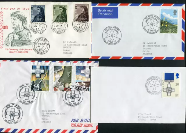 MALTA (25750): selection of postmark/covers