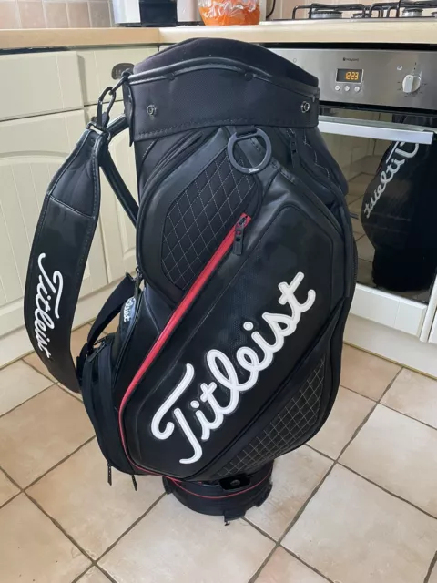 TITLEIST JET BLACK Midsize Staff Cart Bag With Jet Black Head