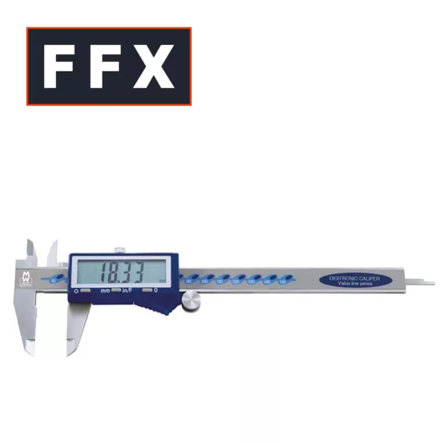 Moore & Wright MAW11015DFC Digital Caliper With Fractions 150mm (6in)