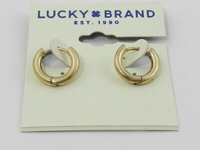 Lucky Brand Extra Small  gold-Tone Mini Hoop Earrings 2/5"