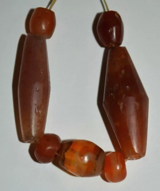Ancient Excavated Carnelian Handmade Stone Beads Found In Mali African Trade