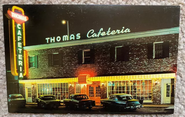 1950's Thomas Cafeteria, Myrtle Beach, SC Postcard - Neon Sign