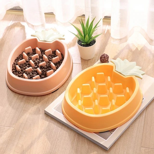 Tazón de agua de plástico comida para perros con olor lento color vibrante sin olor