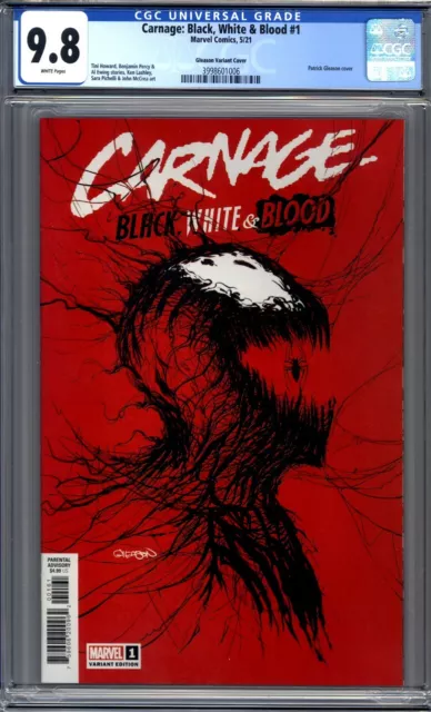 Carnage: Black, White, and Blood #1 Gleason Variant 1st Print Marvel CGC 9.8
