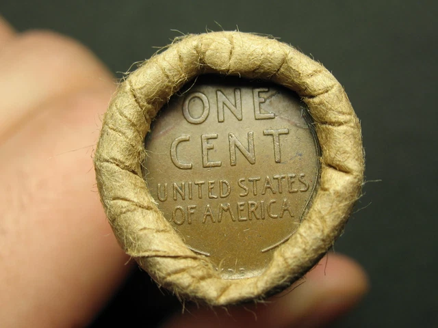 ESTATE SALE COINS! PENNY ROLL 1909 VDB LINCOLN WHEAT CENT ON BOTH ENDS ~LOT #3x