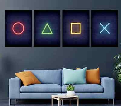 PlayStation Game Retro Vintage Wall Art Poster Print Picture Home Bedroom A4 A3