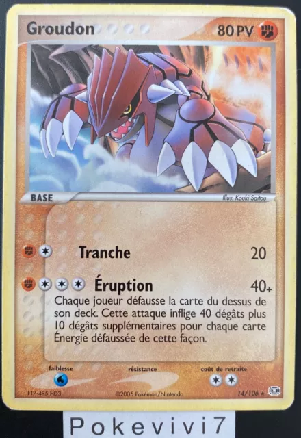 Carte Pokemon GROUDON 14/106 Rare Bloc EX EMERAUDE FR OCCASION