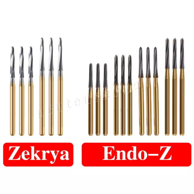 Dental Surgical Zekrya Endo-Z Carbide Tungsten Drill Burs FG Gold Bur 23/25/28mm