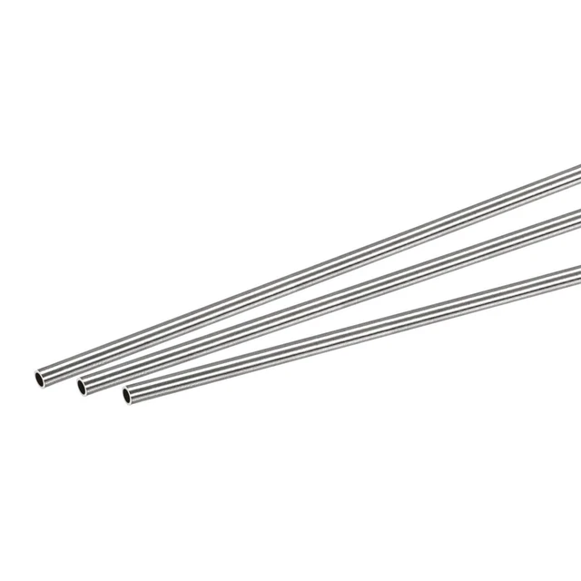 Rond Tube 3mm Dia Externe 0.6mm Épaisseur 250mm Longueur 3 Pcs