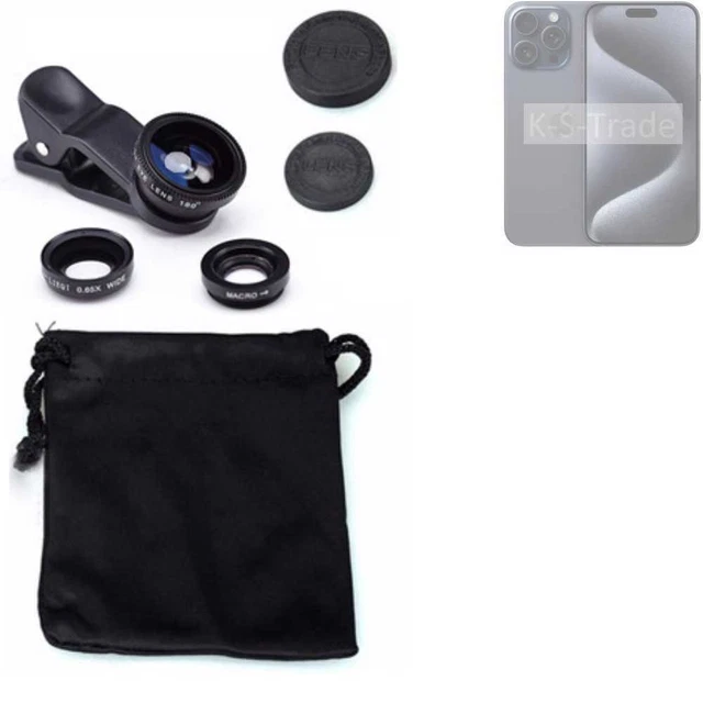 Pour Apple iPhone Pro Max Objectifs Smartphone Lentilles fisheye macro grand ang