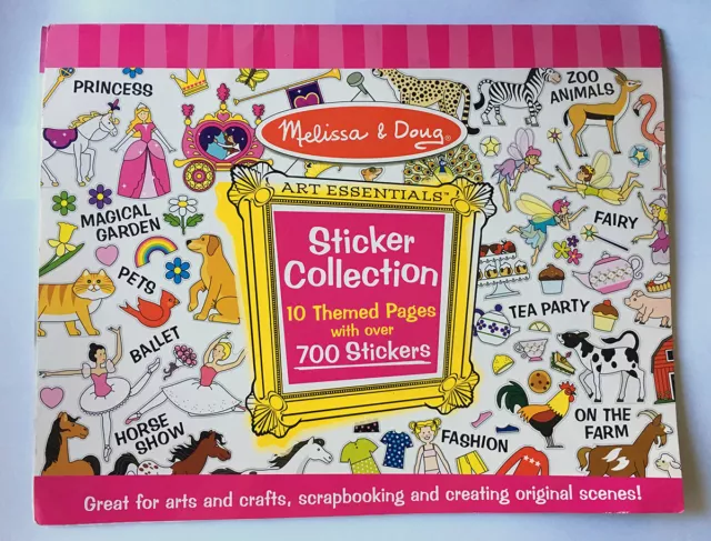 Melissa & Doug Sticker Collection Pink 4247 10 Themed Pages • Over 700 Stickers