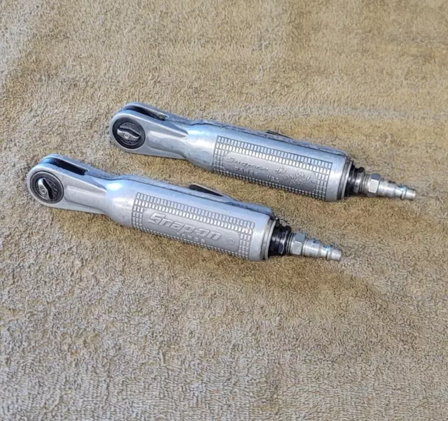 2 Snap on Pneumatic Air Ratchet Wrench 1/4" Drive FAR25 USA BOTH Run Weak