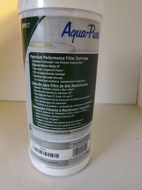 Cartucho de filtro de agua de sumidero grande 3M Aqua-Pure AP817 para toda la casa