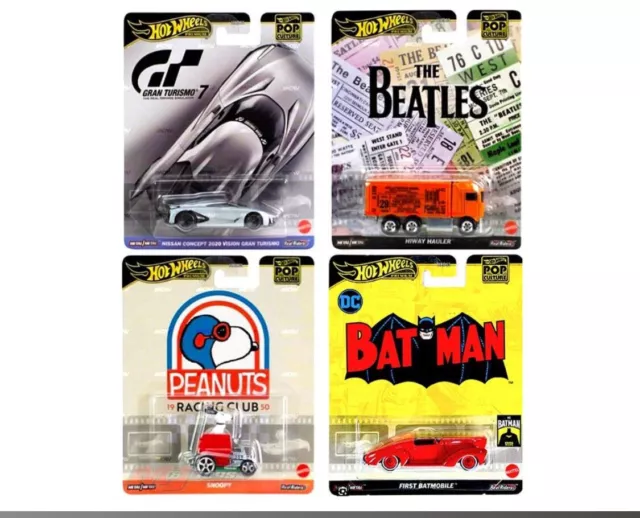 🔥💥Hot Wheels - Pop Culture B Case - Set of 4 Cars 🔥💥