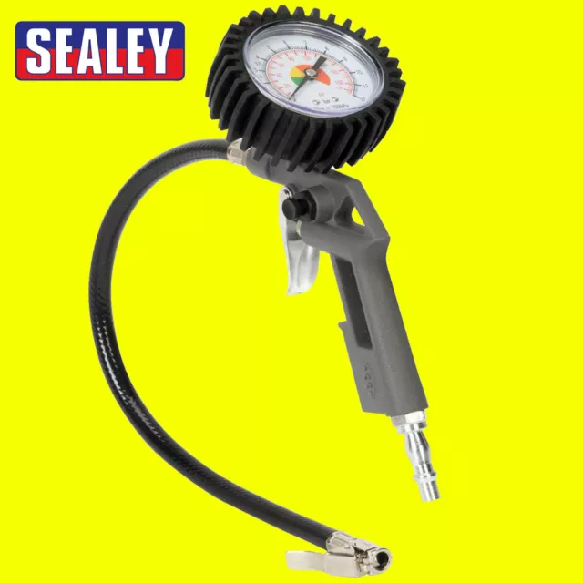 Sealey Car/Van Air Line Tyre Inflator With Gauge 0-175psi Compressor Use - SA302