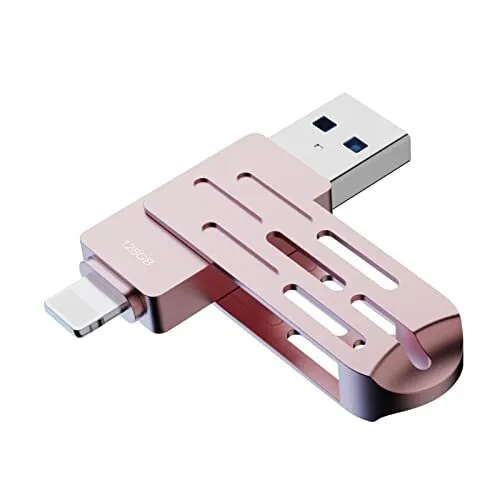 Clé USB 64Go pour iPhone iPad iPod [Certifié Apple MFi] Lightning USB à USB  3.0 Mémoire Stick à l'Extension de Stockage Rose