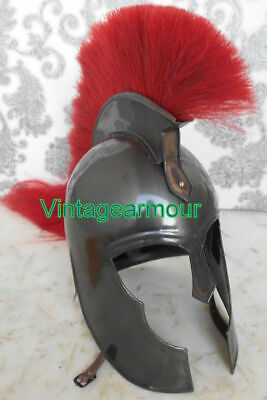 Trojan Halloween Médiévale Armure Troy Grec Achille Trojan Casque Rouge Plume 