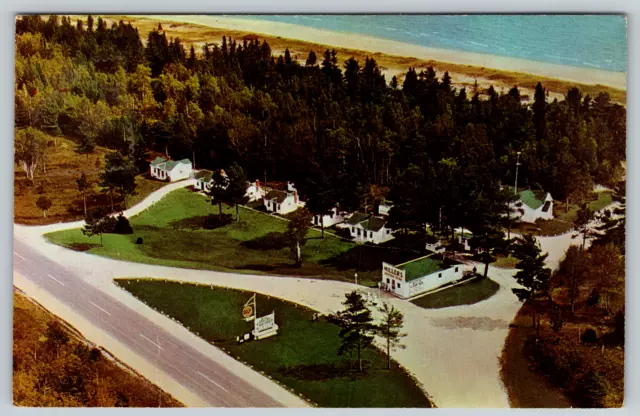 c1960s Miller's Grocery Cabins Lake Michigan Shore Vintage Postcard
