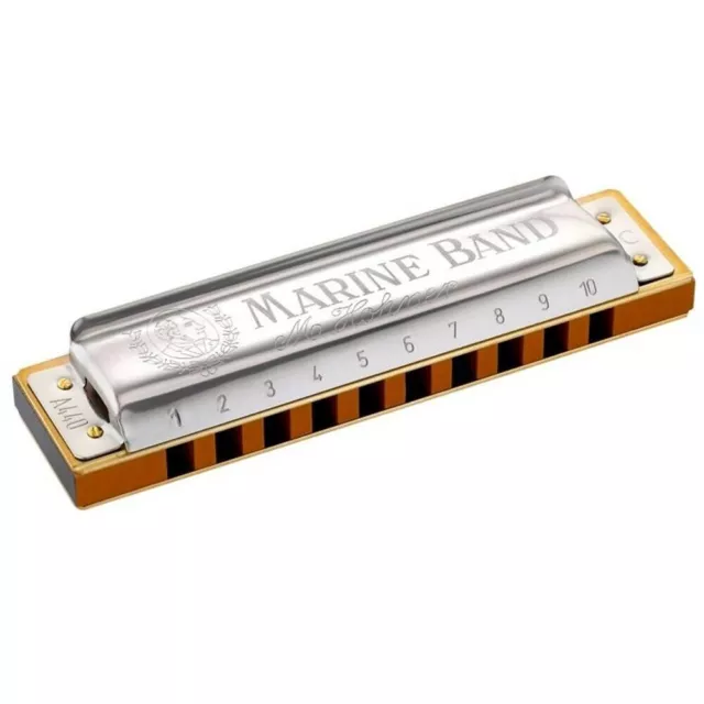 Hohner Marine Band Diatonic Harmonica 10 holes 20 reeds Blues Harp Key Bb