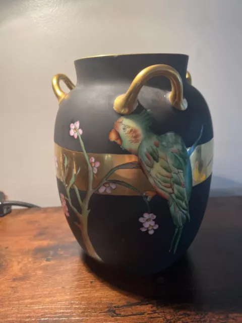 Haviland French Limoges VASE Hand Painted 3 Handles