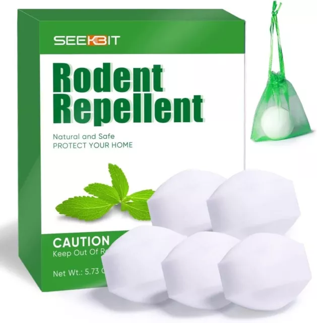 SEEKBIT 5 Pack Rodent Repellent Peppermint Oil to Repels Mice and Rats Squirrel