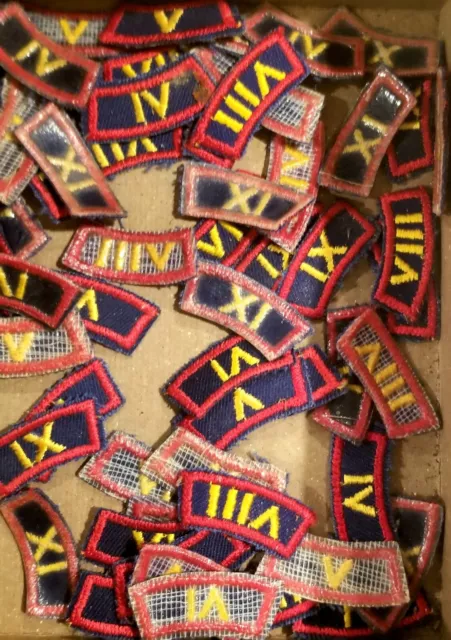 NRA Rocker Patches ~ Roman Numerals ~ 65 Assorted,  NEW!