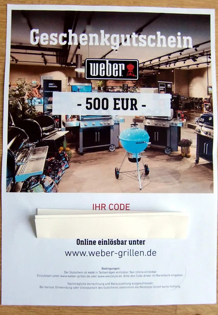 WEBER Grill Gutschein, Gas, Elektro, Zubehör, Outdoorküche, Abdeckhaube, NEU
