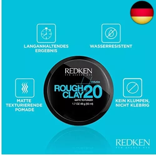 Redken Texturize Rough Clay 20 Matte Texturizer Haarpaste, Haar-Clay für matte 3