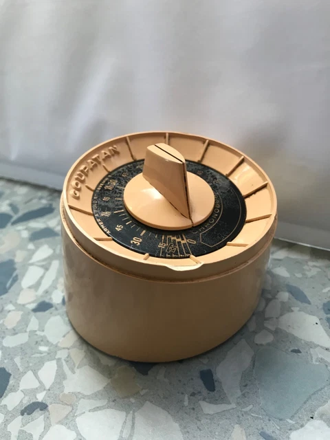 Ancien Minuteur JAZ Vintage Jaune – Fabriqué En France, Déco Rétro Et Mécanisme Qui Fonctionne