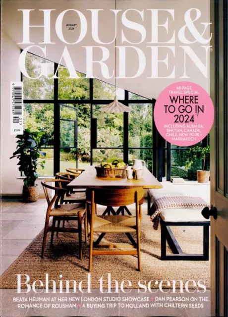 House & Garden Magazine January 2024 ~ New ~